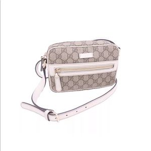 Auth Gucci GG Supreme Crossbody Shoulder Bag